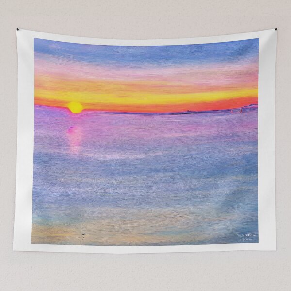 Item preview, Sunset Over The Bay. Digital Transformation. WallsOfFame designed and sold by WallsOfFameAust.