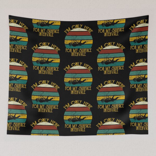 Item preview, Retro Vintage I'm Only Here For My Surface Interval Scuba designed and sold by Zaidan16.