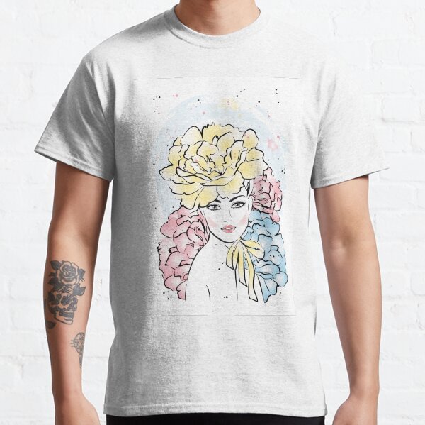 Beautiful flower girl portrait Classic T-Shirt