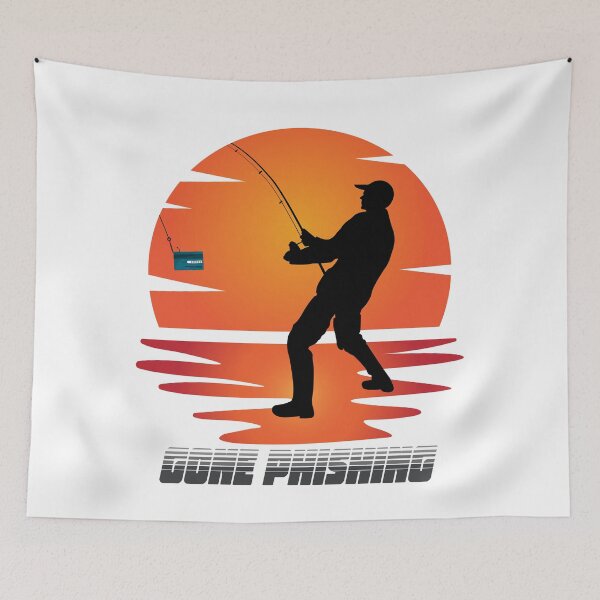 Item preview, Gone Phishing - Sunset - Grey designed and sold by clubtee.