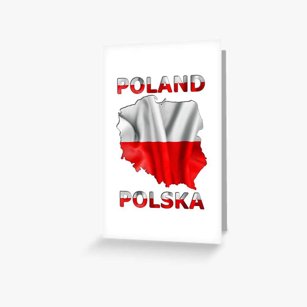 "Poland Flag Country Outline" Greeting Card for Sale by MarkUK97