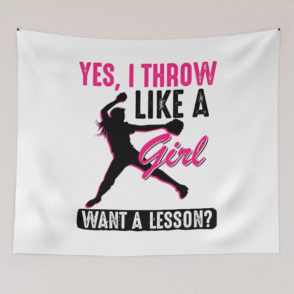 Item preview, Yes I Throw Like A Girl  Cool Pitchers Funny Softball Gift designed and sold by MichelSorour.