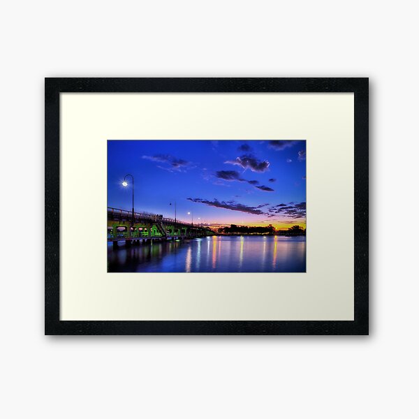 Beautiful Night at Old Mandurah Bridge - II Framed Art Print