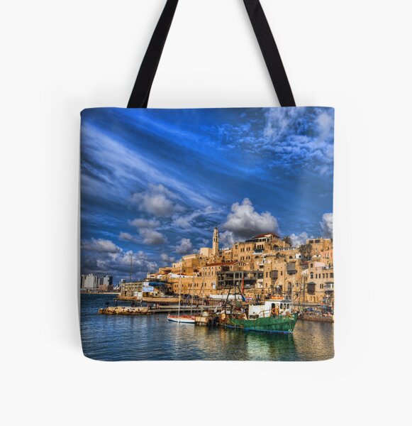 The old port, Jaffa All Over Print Tote Bag