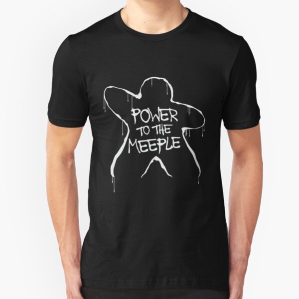 Power To The Meeple | Boardgames Slim Fit T-Shirt