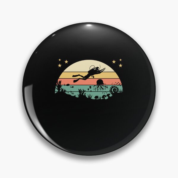 Item preview, Retro Vintage Sunset Scuba Diving Diver Cute designed and sold by Zaidan16.