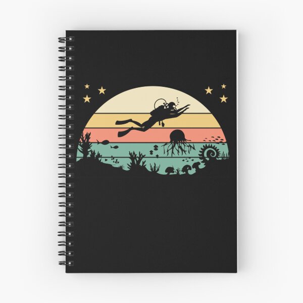 Item preview, Retro Vintage Sunset Scuba Diving Diver Cute designed and sold by Zaidan16.