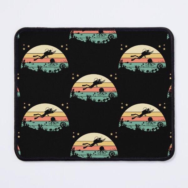 Item preview, Retro Vintage Sunset Scuba Diving Diver Cute designed and sold by Zaidan16.