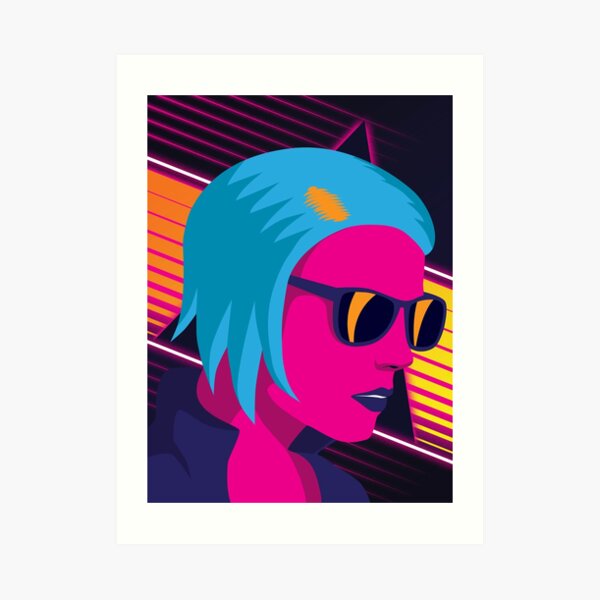 Outrun Girl Art Print