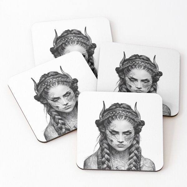 Item preview, Tattooed Viking - Valkyrie designed and sold by theunknownart.