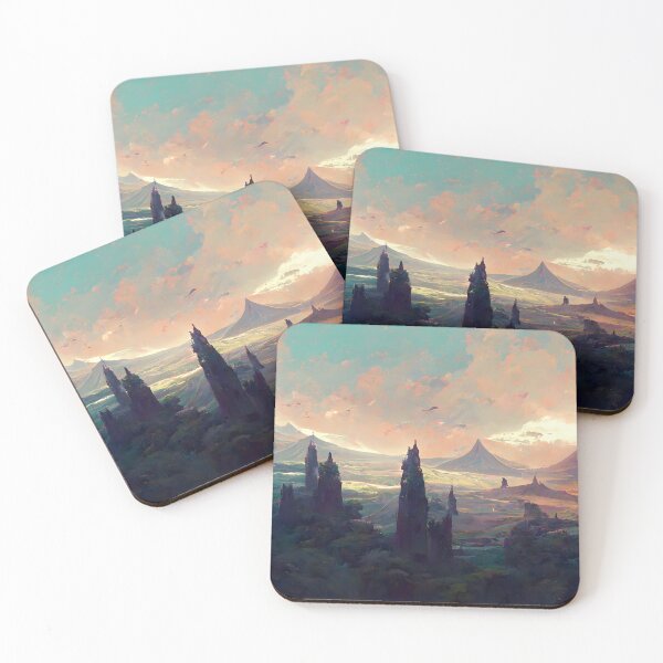 Item preview, Colorful mountainscape designed and sold by Foodcolored.
