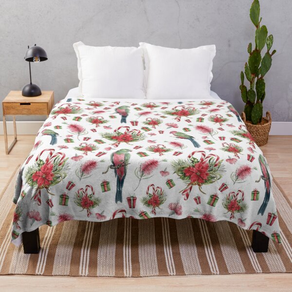 Item preview, Australian Native Birds and Flowers - A Christmas Print designed and sold by Annalee Beer.