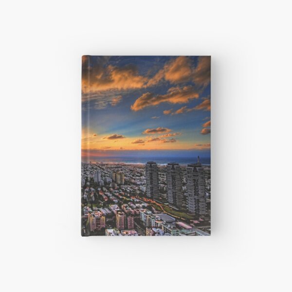 Tel Aviv, sunset time Hardcover Journal