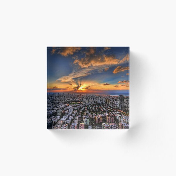 Tel Aviv, sunset time Acrylic Block
