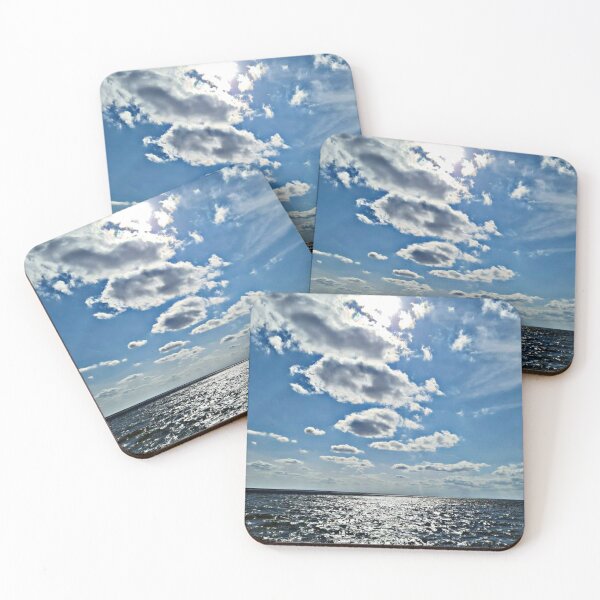 Item preview, ocean with blue sky and beautiful clouds. designed and sold by Shubatdesigns.