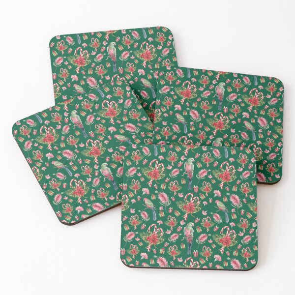 Item preview, Australian Native Birds and Flowers - A Christmas Print designed and sold by Annalee Beer.