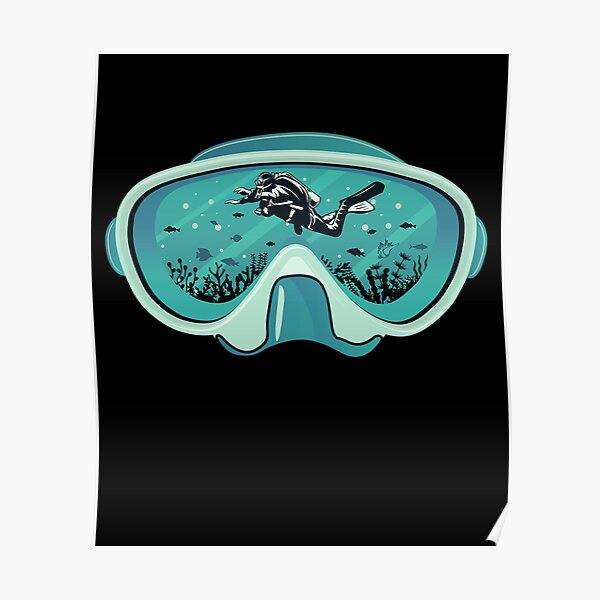 "Scuba Dive Diving Under Water Scuba Diver Funny Scuba Diving" Poster