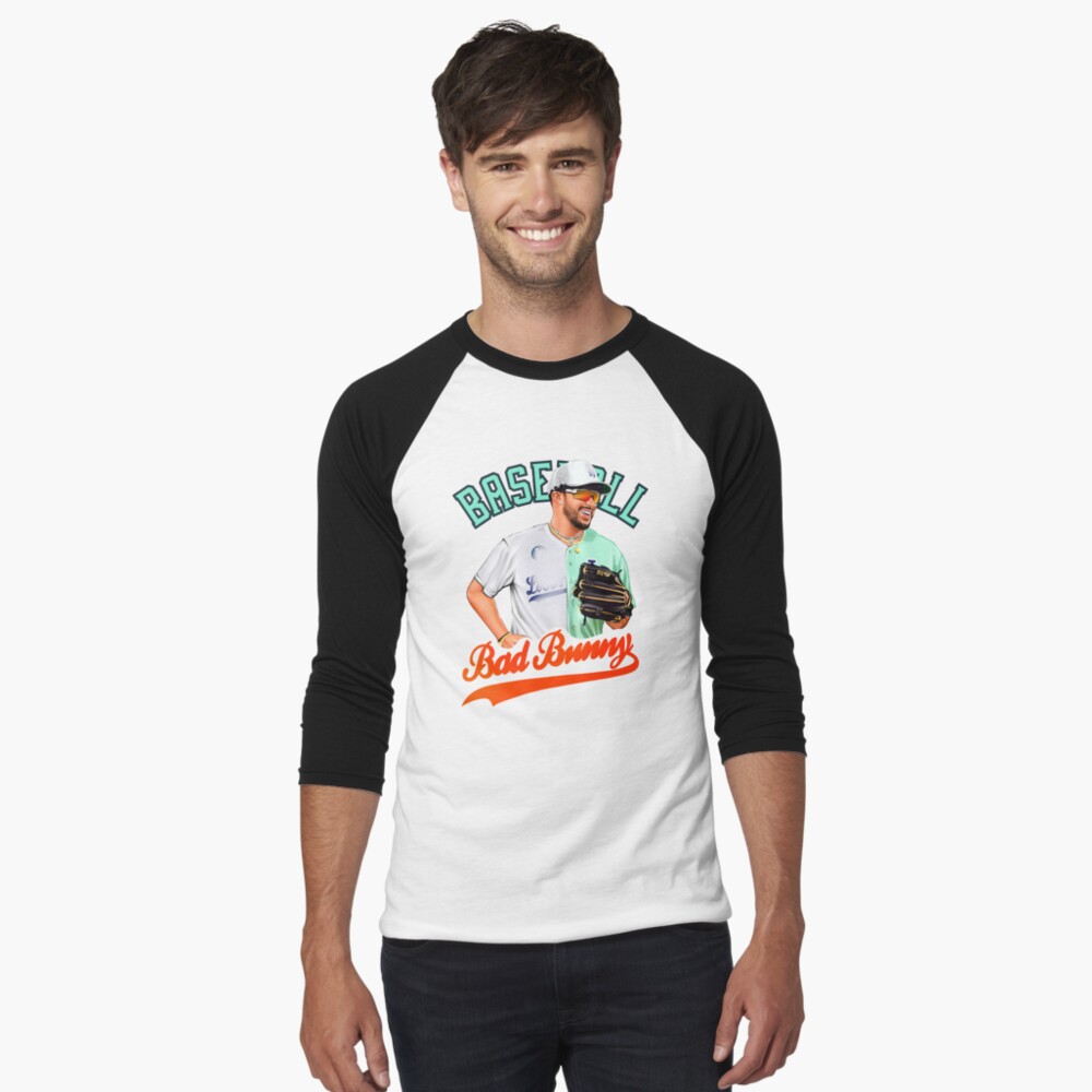 Bad Bunny in Los Angeles Baseball Jersey Poster for Sale by OmoYolo