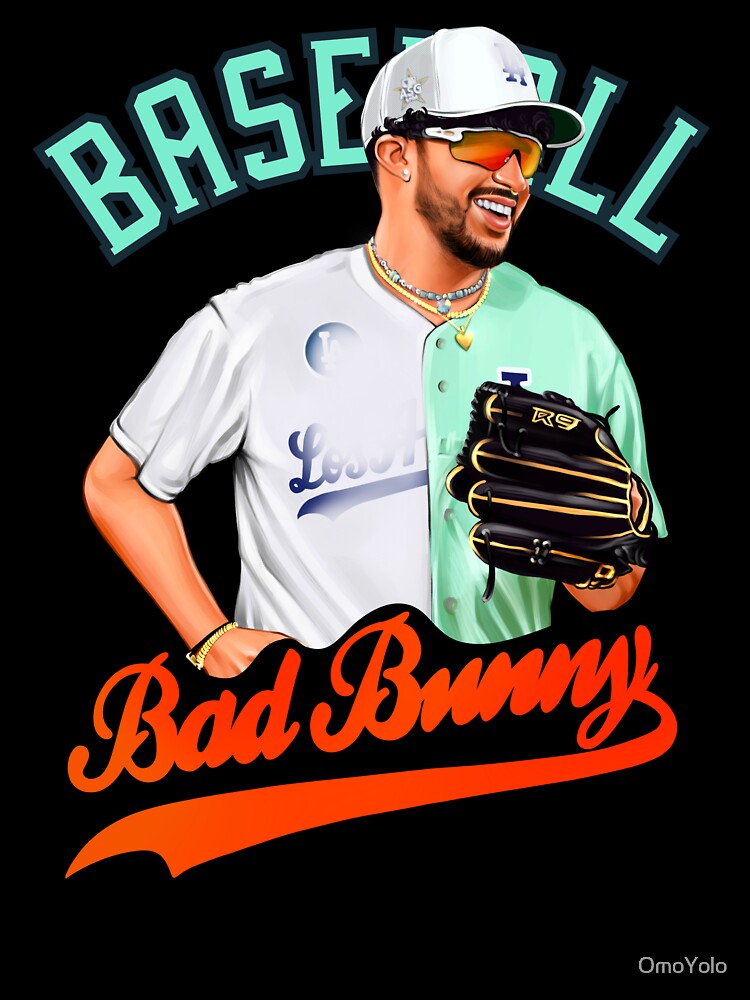 Bad Bunny in Los Angeles Baseball Jersey Kids T-Shirt for Sale by OmoYolo