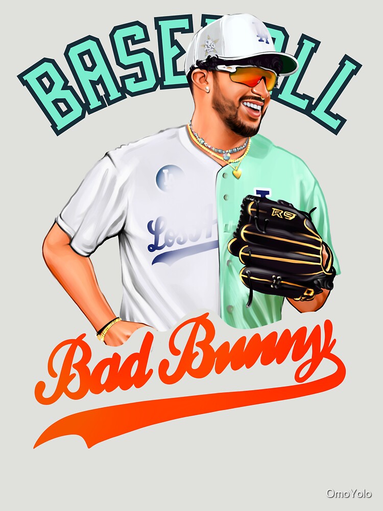 Bad Bunny in Los Angeles Baseball Jersey Kids T-Shirt for Sale by OmoYolo
