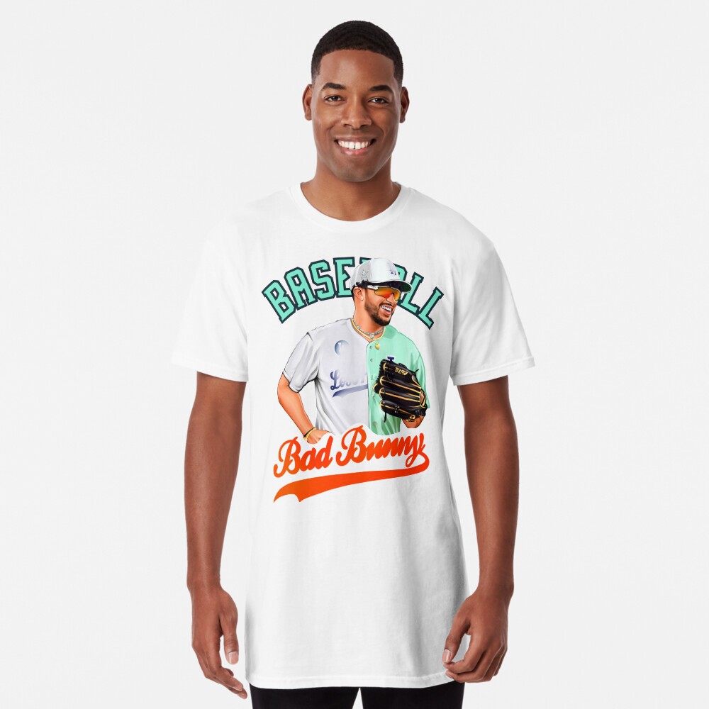 Bad Bunny in Los Angeles Baseball Jersey Art Board Print for Sale