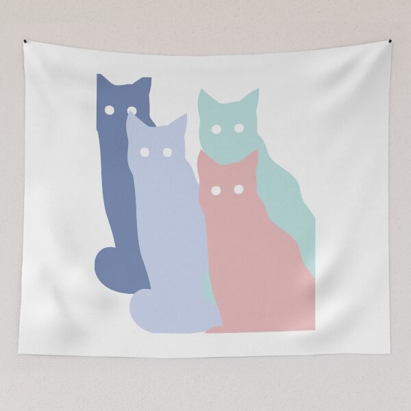 Item preview, pastel cats designed and sold by La boutique de Clémence.