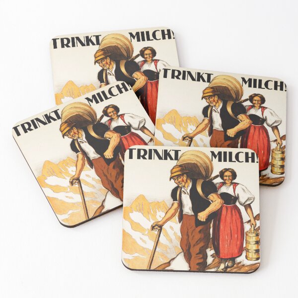 Item preview, TRINKT MILCH! Drink Milk! Zurich 1922 Vintage Swiss Poster by Armin Bieber  designed and sold by retroposters.