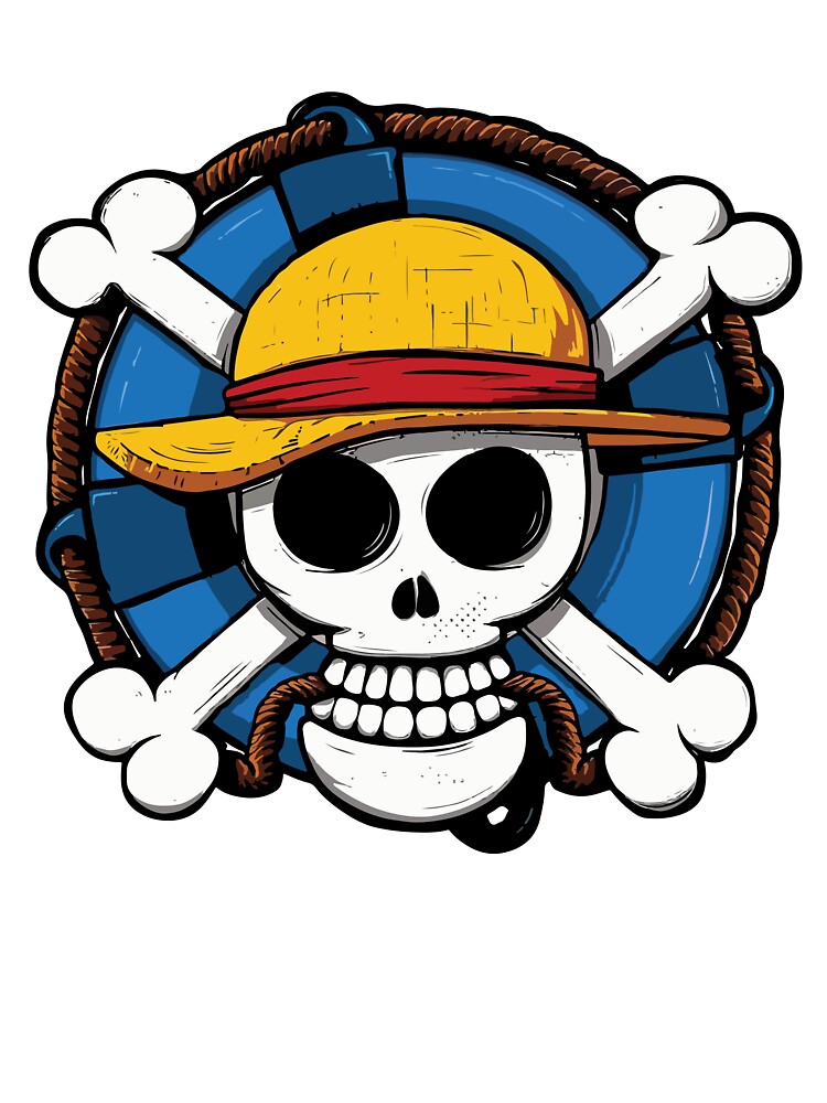 Monkey D. Luffy Straw Hat/Mugiwara Small Logo from One Piece Manga and Anime  - Straw Hat Pirates - Pin