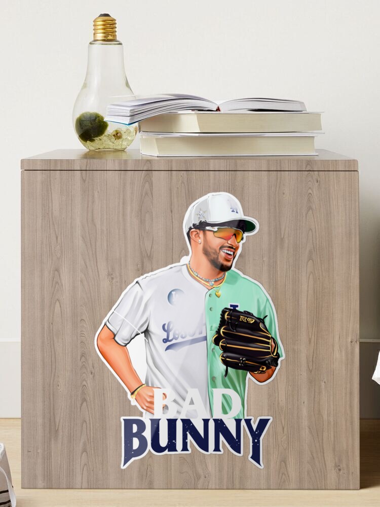 Bad Bunny in Sad Heart Baseball Jersey | Poster