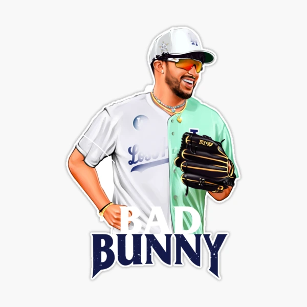 Adult Dodgers Bad Bunny Inspired White Baseball Jersey Benito