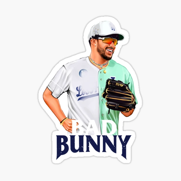 LA Dodgers Bad Bunny Fan Made Baseball Jersey Print For Fan Size S