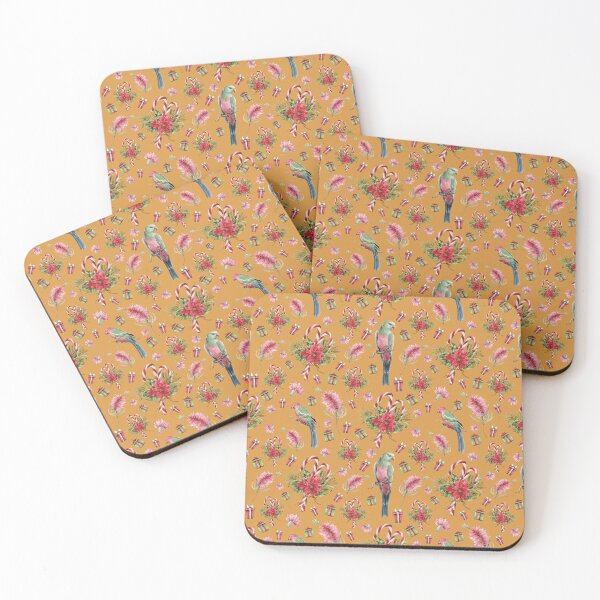 Item preview, Australian Native Birds and Flowers - A Christmas Print designed and sold by Annalee Beer.