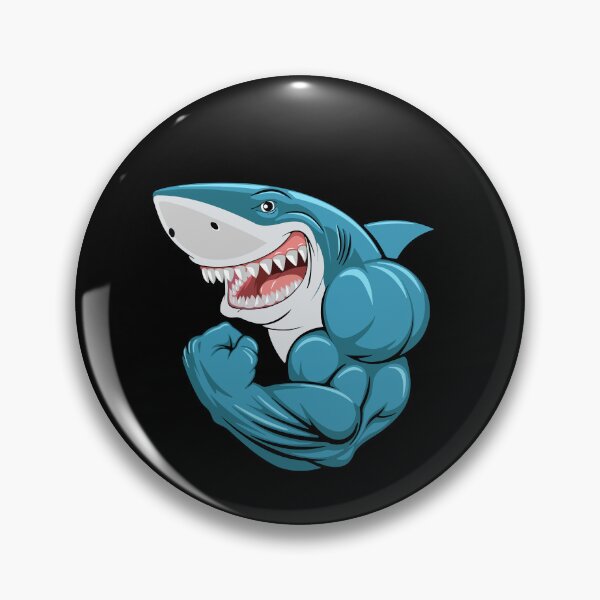 Item preview, Shark With Muscles designed and sold by PotluckPrints.