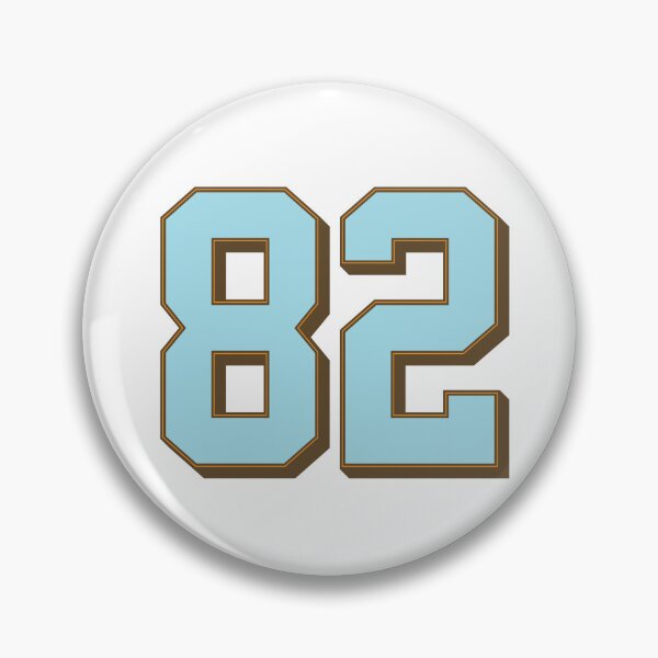 Item preview, Jersey Number 82 Baby Blue with Brown Drop Shadow designed and sold by jiromie.