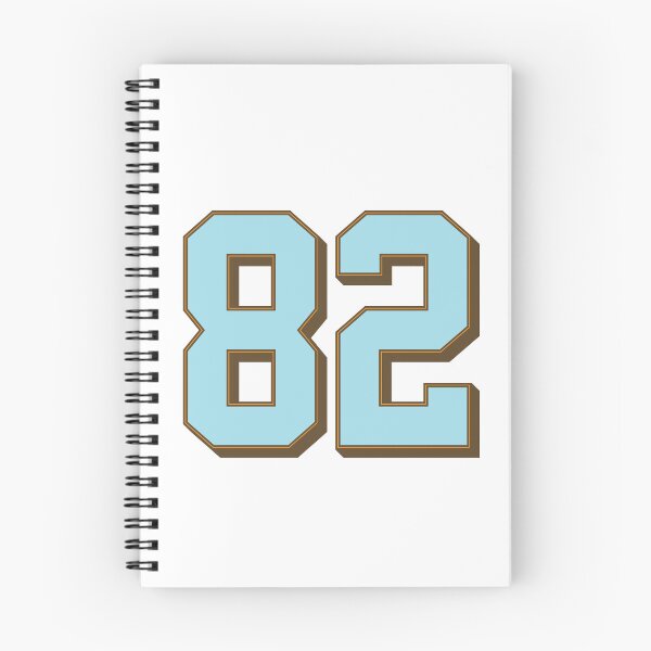 Item preview, Jersey Number 82 Baby Blue with Brown Drop Shadow designed and sold by jiromie.