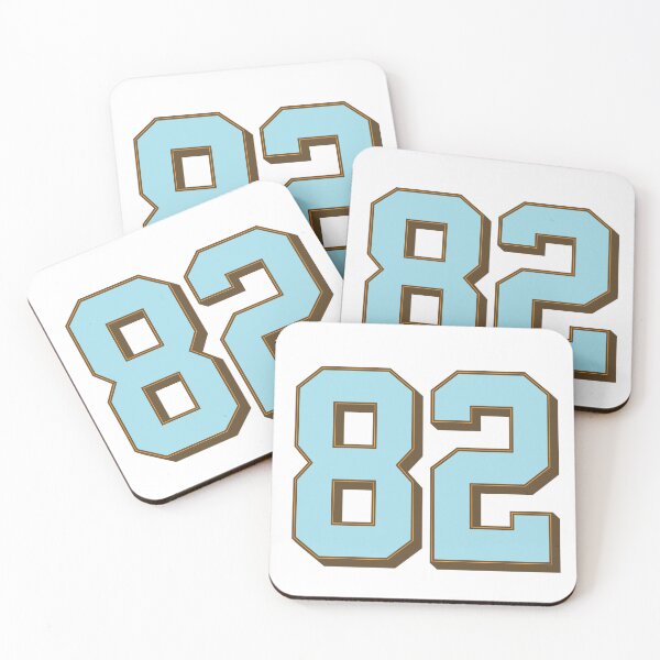 Item preview, Jersey Number 82 Baby Blue with Brown Drop Shadow designed and sold by jiromie.
