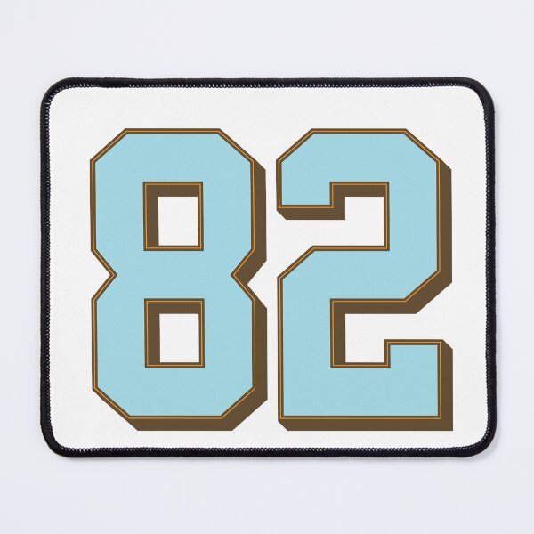 Item preview, Jersey Number 82 Baby Blue with Brown Drop Shadow designed and sold by jiromie.