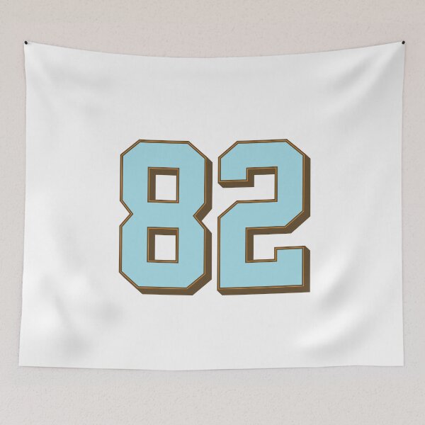 Item preview, Jersey Number 82 Baby Blue with Brown Drop Shadow designed and sold by jiromie.