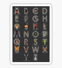 Spinne und Tarantel Alphabet Sticker