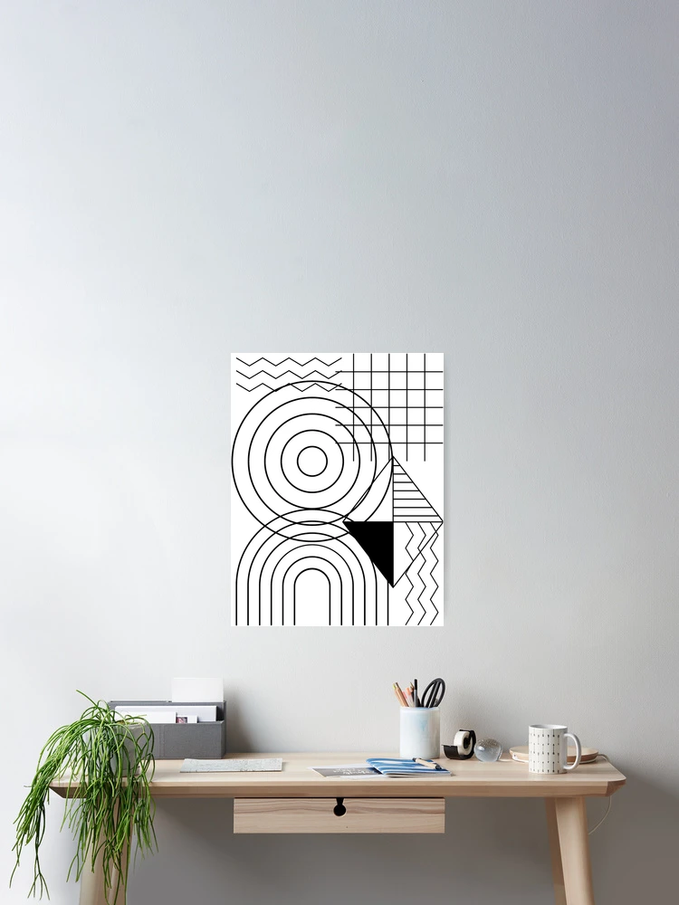 Thumbnail 2 of 3, Poster, Geometrical pattern print designed and sold by HelloTARA.
