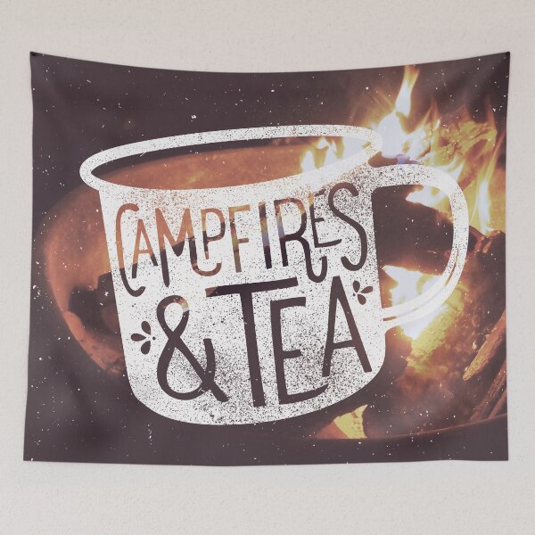 Item preview, CAMPFIRES and TEA designed and sold by cabinsupplyco.