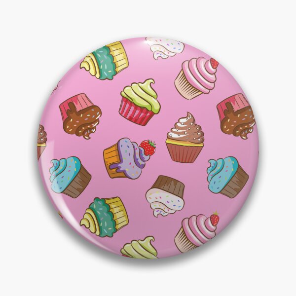 Artikelvorschau, Mini-Cupcake-Muster Bunte kleine gefrorene Kuchen, die Rosa wiederholen entworfen und verkauft von Delightfully Cynical.