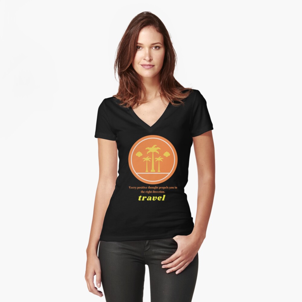 Item preview, Fitted V-Neck T-Shirt designed and sold by zubiaqureshi.