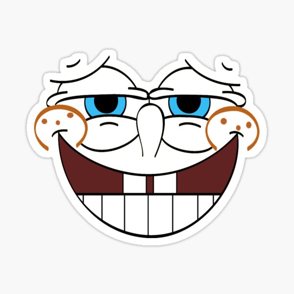 Spongebob funny face Sticker for Sale by stickers--Hakim