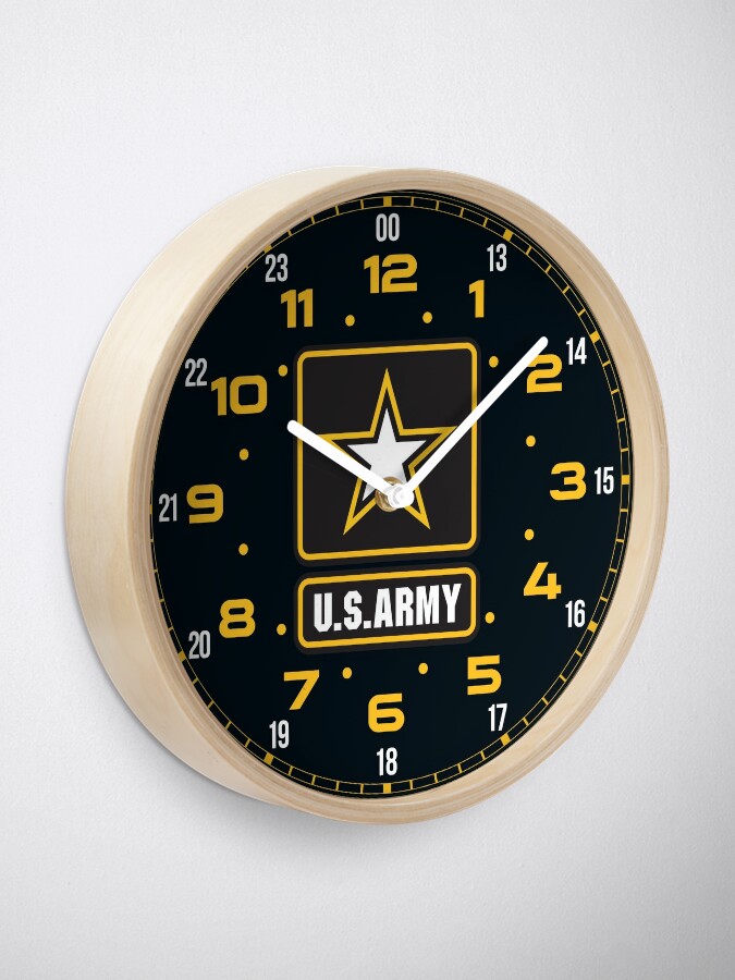 "Military Time! ARMY" Clock by dtkindling Redbubble