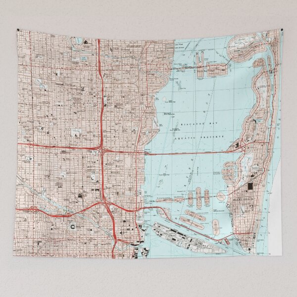 Item preview, Miami Florida Map (1994) designed and sold by BravuraMedia.