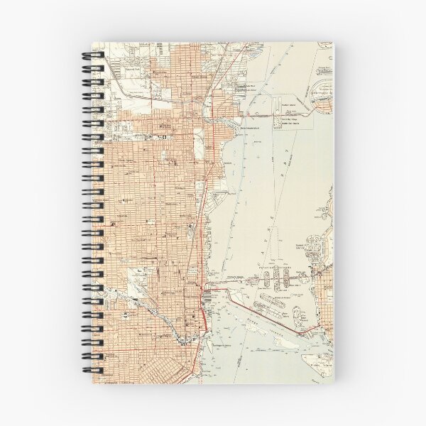 Item preview, Vintage Map of Miami Florida (1950) designed and sold by BravuraMedia.