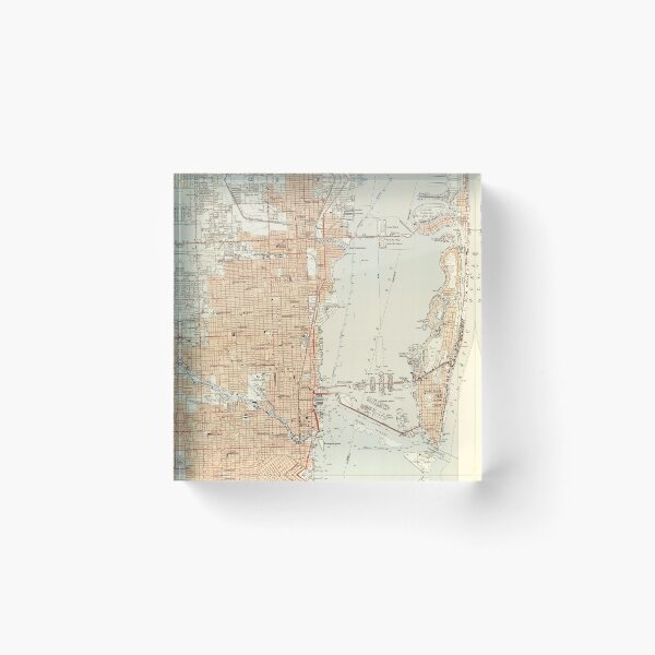 Item preview, Vintage Map of Miami Florida (1950) designed and sold by BravuraMedia.