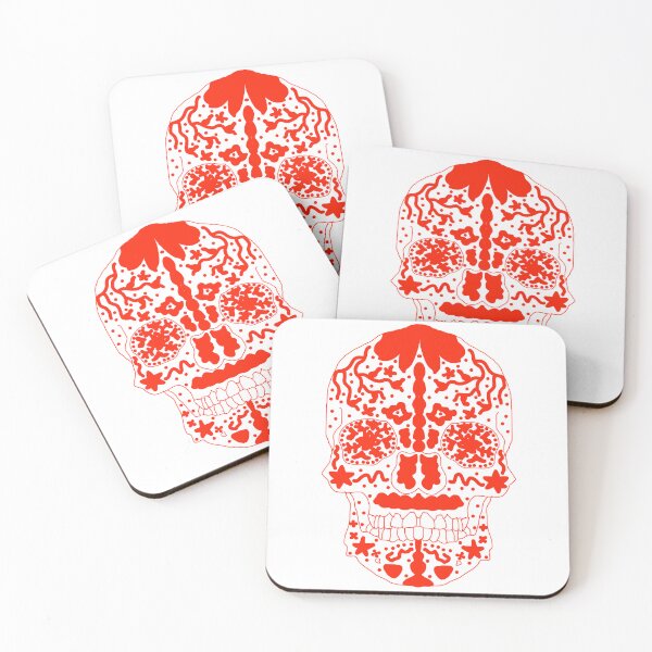 Item preview, red skull designed and sold by time-to-relax.