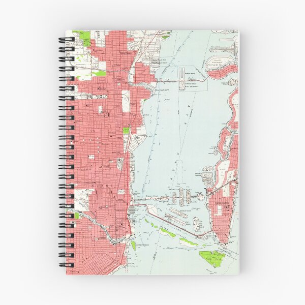 Item preview, Vintage Map of Miami Florida (1950) 2 designed and sold by BravuraMedia.